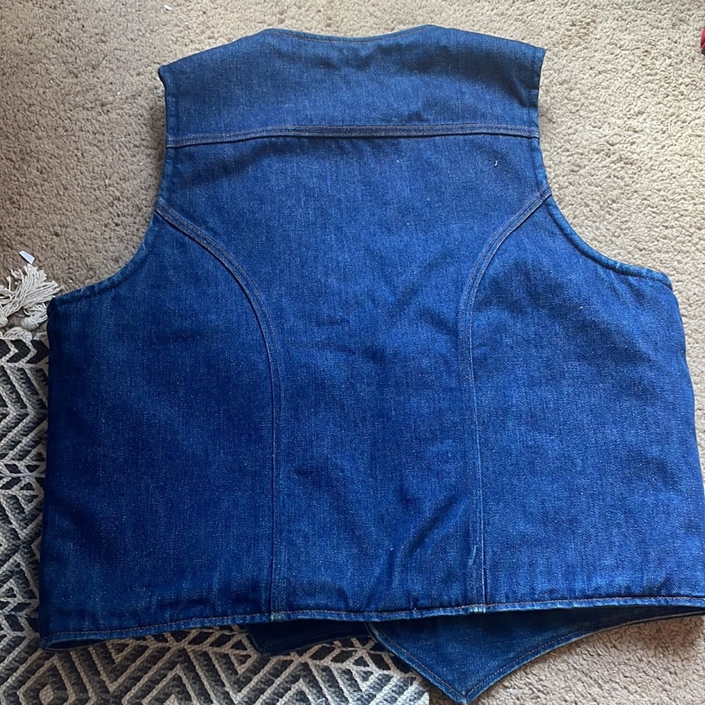 70s Wrangler Sherpa Jean Vest - Picture 5 of 6
